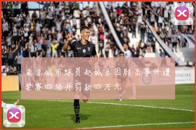 南京城市球员赵诚乐因肘击事件遭禁赛四场并罚款四万元